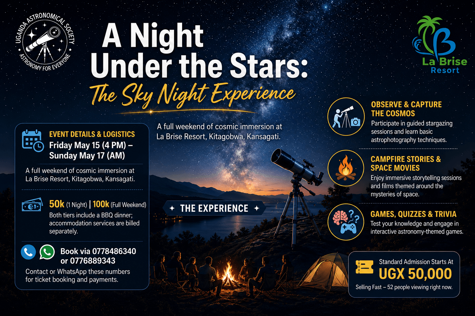 You are currently viewing Stargazing Experience: A Weekend Under the Ugandan Sky